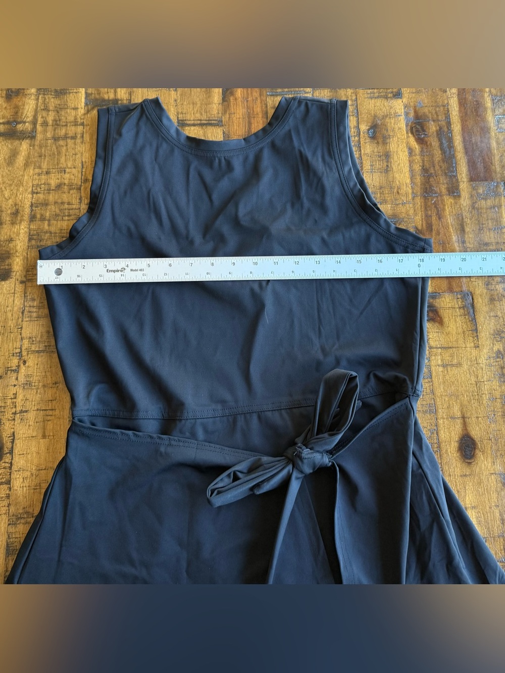 Crane Athleisure Dress | Large 12‑14 | Black | Tie Waist | NWT | Pickleball/Tenn - Picture 11 of 14